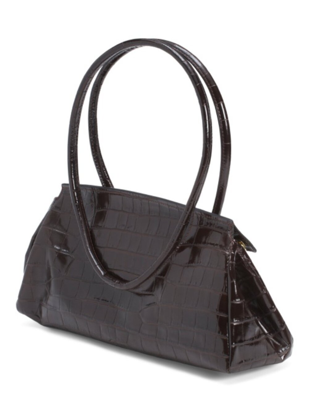 PRATESI Made In Italy Patent Leather Flap East West Shoulder Bag - Picture 4 of 4
